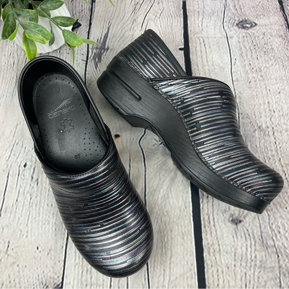 Dansko Professional Clogs Multi Twine Rainbow Metallic Stripe Sz EU 37 - Picture 7 of 14